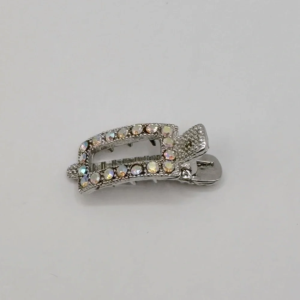VINTAGE Aurora Borealis Crystal Hair Clip